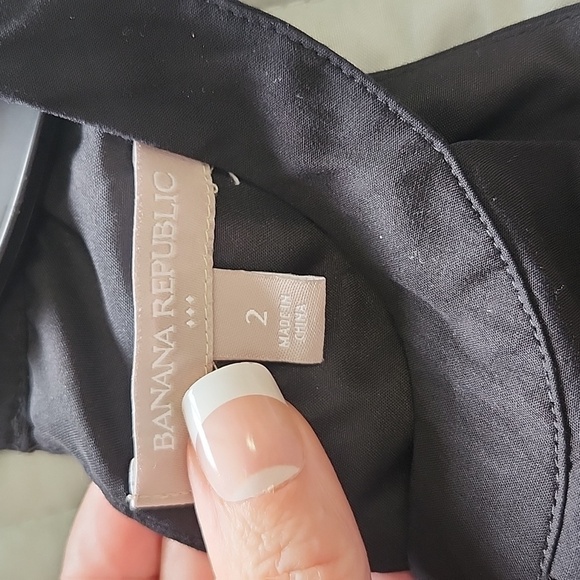 Banana Republic Halterneck Keyhole Front Side Split Mididress Black Size 2 - Picture 9 of 12